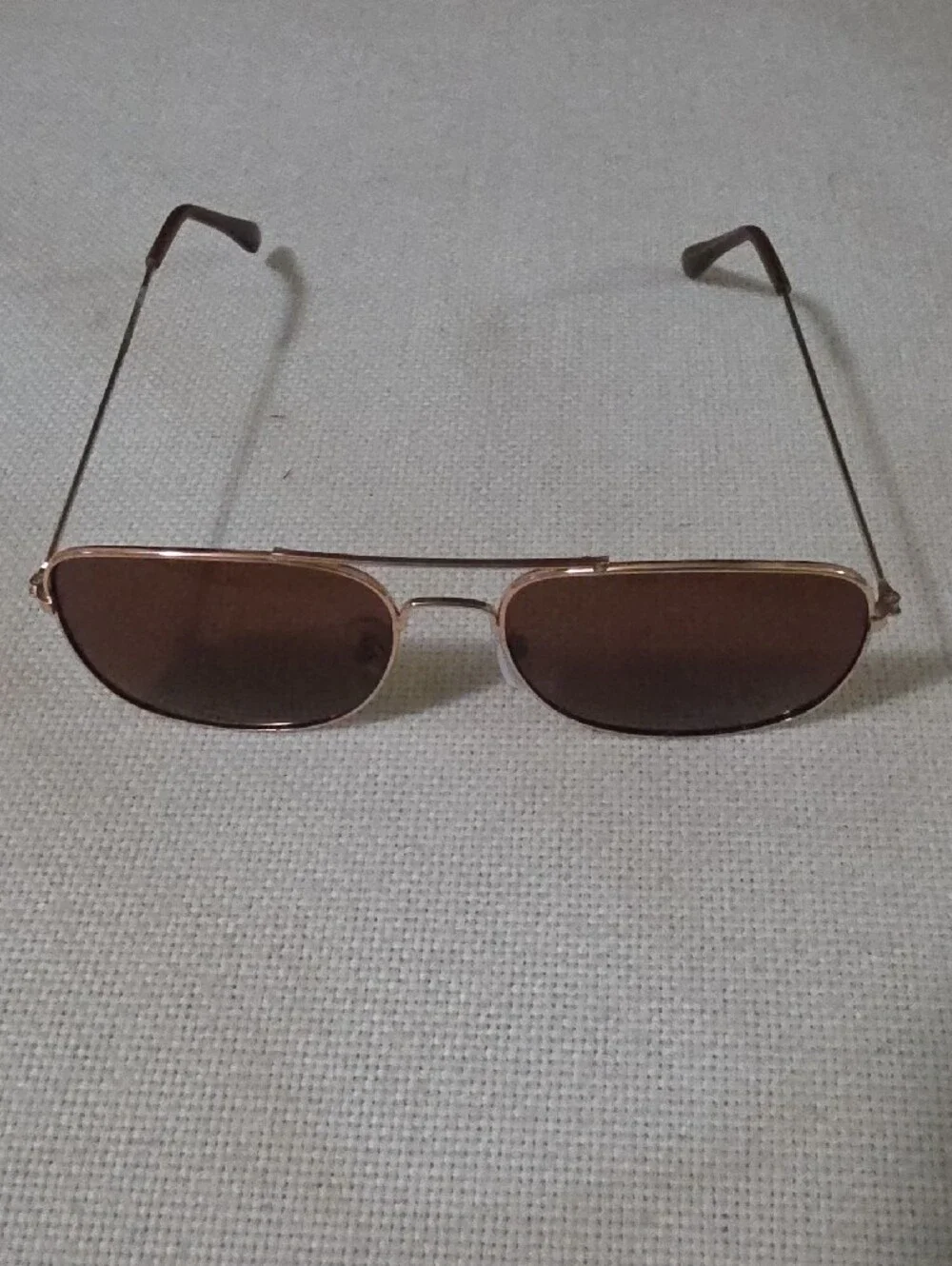 Brown Gold Metal Frame Sunglasses